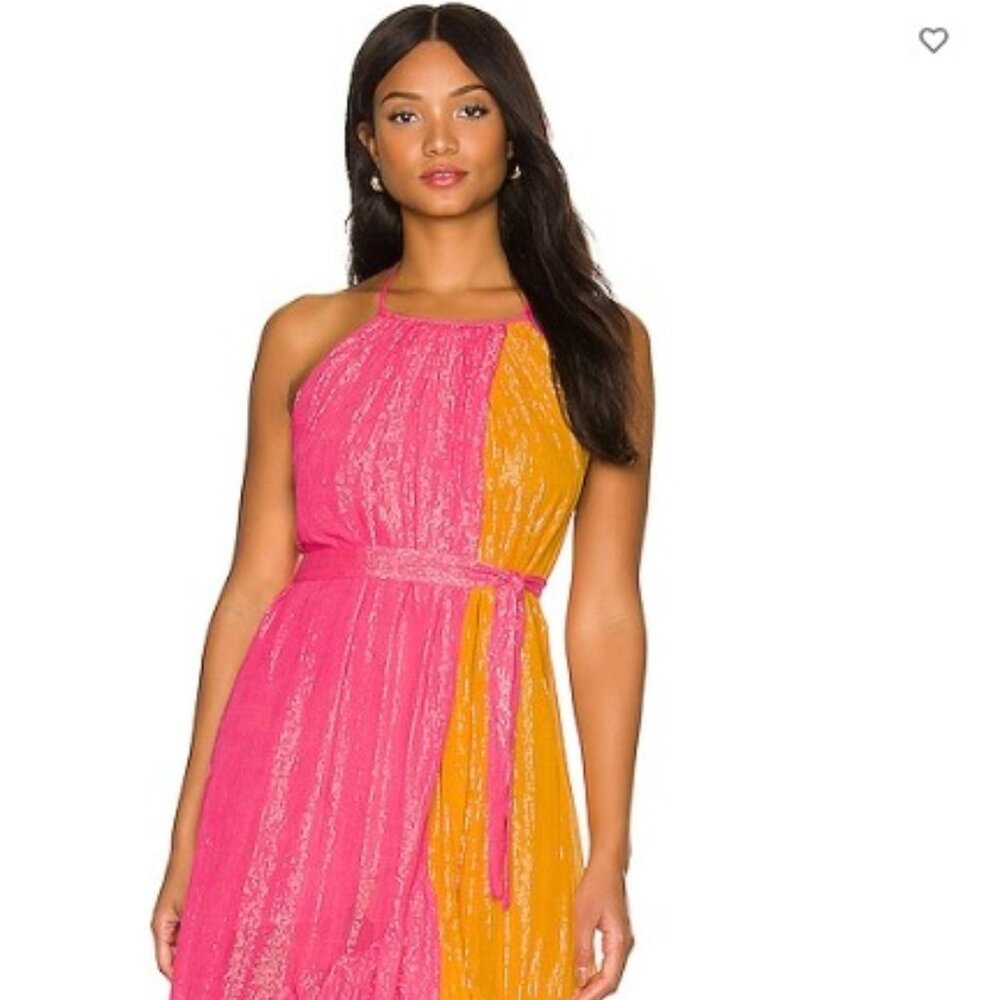 Sundress Alice Dress in Marbella Bicolor Pink Yellow Size XS/S